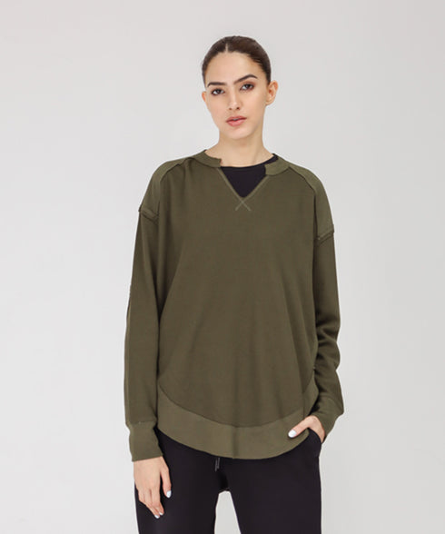 Women's Raw Waffle Knit Shirt