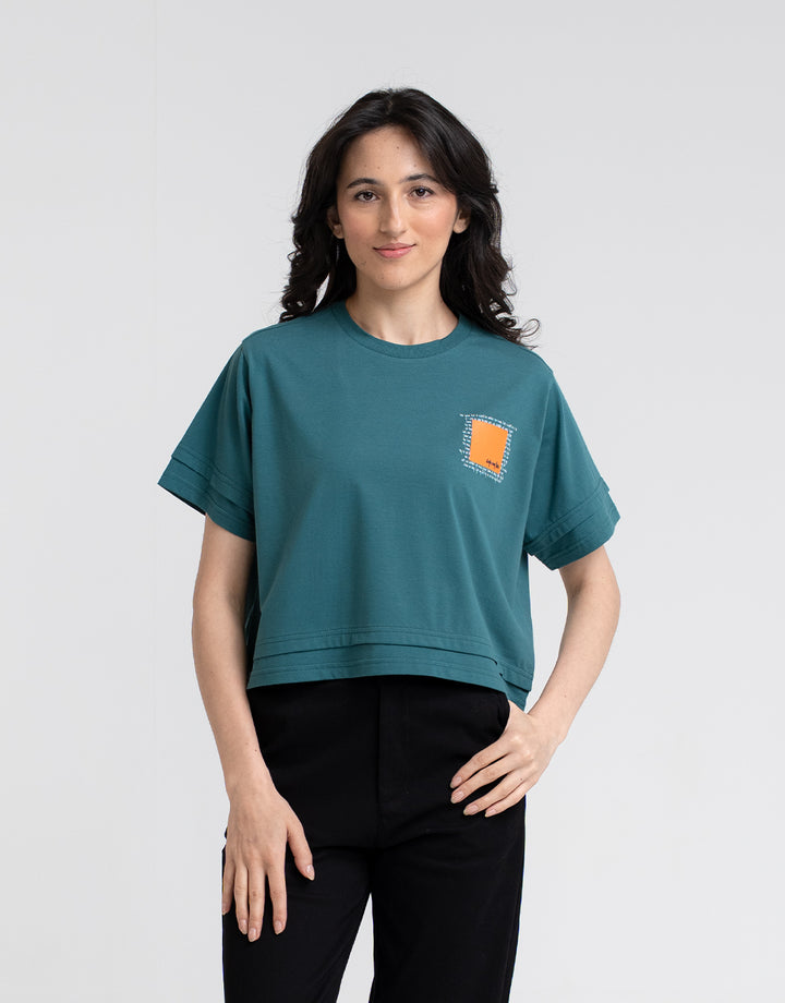Women's Cropped Panel Tee