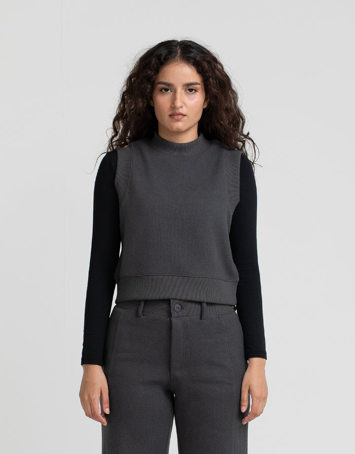 Women's Brushed Spacer Cropped Vest