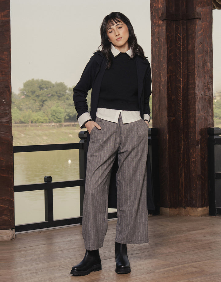 Women's Striped Tweed Pants