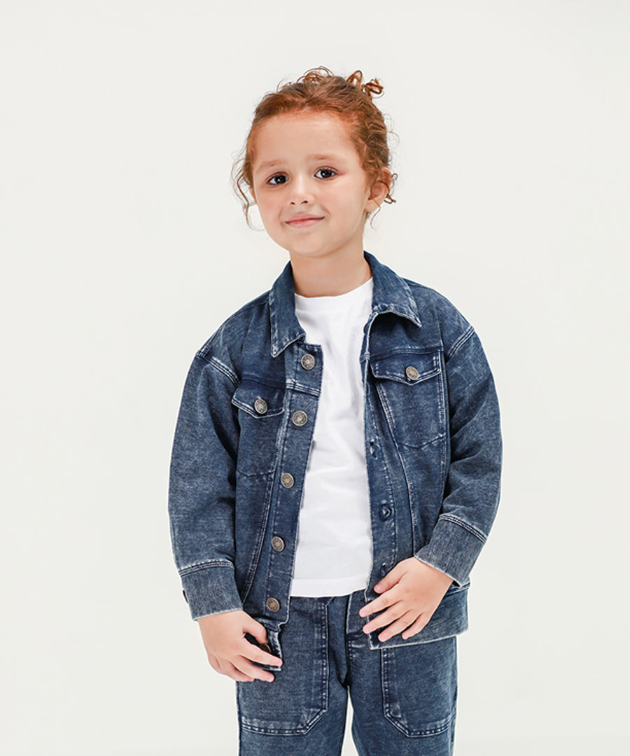 Toddler Girls Super-Soft Denim Jacket