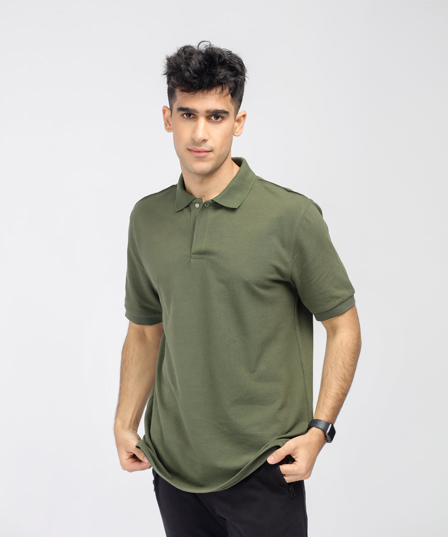 Mens polo button down best sale