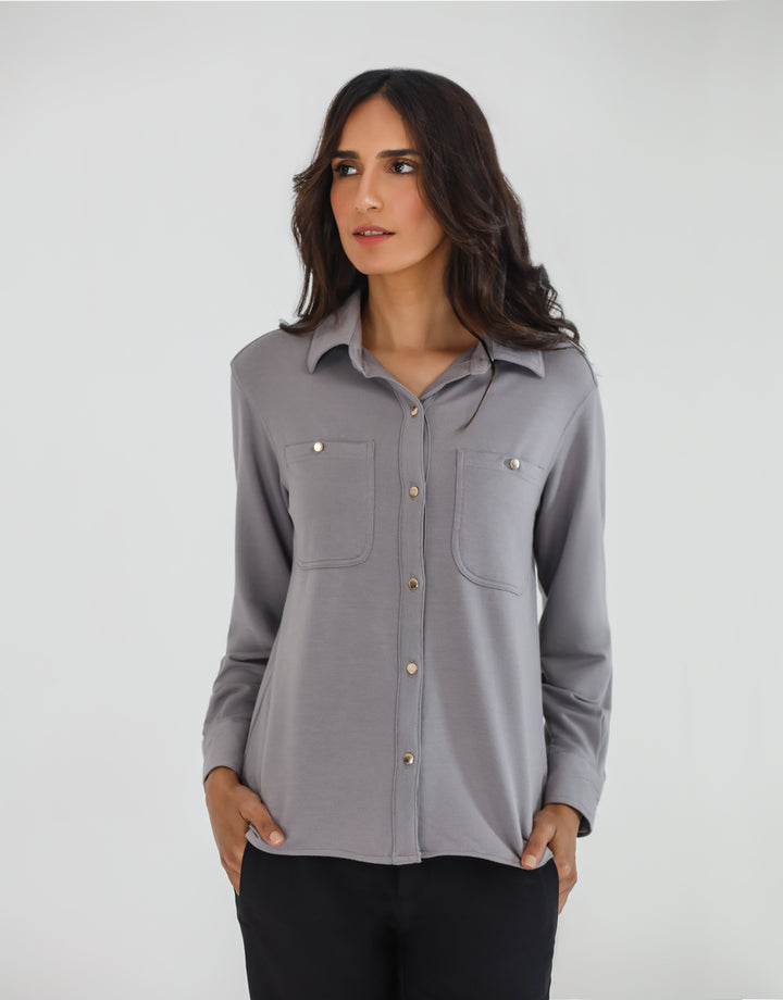 Women's Modal Button Down Shirt