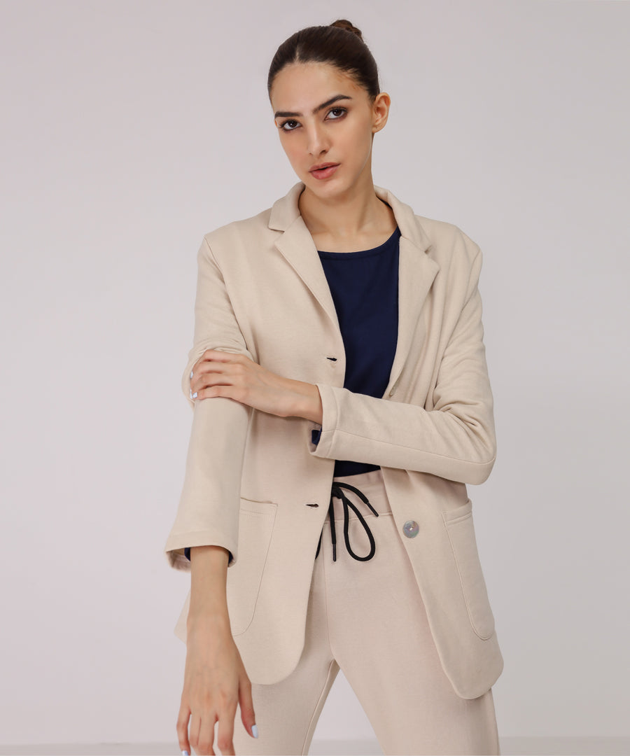 Women's Knitted Blazer – Bandana - Main Image